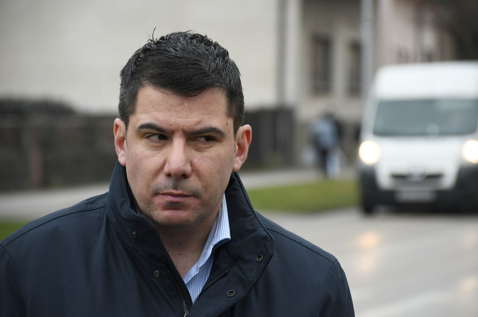 08.02.2021., Koprivnica - Celnici Mosta Nino Raspudic, Nikola Grmoja i Zvonimir Troskot uz podrsku koprivnickog gradskog vijecnika Marijana Siska odrzali su konferenciju za medije na temu 'Koprivnica: od odlagalista tudjeg otpada na Piskornici do instaliranja kompromitiranih politickih kadrova u Podravci'.

Photo:Damir Spehar/PIXSELL