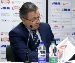 09.02.2016., Zagreb, hotel DoubleTree by Hilton - Konferencija za medije Hrvatskog nogometnog saveza. Izvrsni direktor Hrvatskog nogometnog saveza Damir Vrbanovic osvrnuo se na primjenu Zakona o sportu. Photo: Igor Kralj/PIXSELL