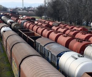 11.03.2021., Slavonski Brod - Teretni vagoni i cisterne na zeljezničkom kolodvoru u Slavonskom Brodu cekaju polazak na odredista.
Photo: Ivica Galovic/PIXSELL