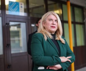 12.03.2021., Zagreb - Vesna Skare Ozbolt, kandidatkinja za gradonacelnicu Grada Zagreba, obisla je Osnovnu skolu Bukovac. 
Photo: Luka Stanzl/PIXSELL
