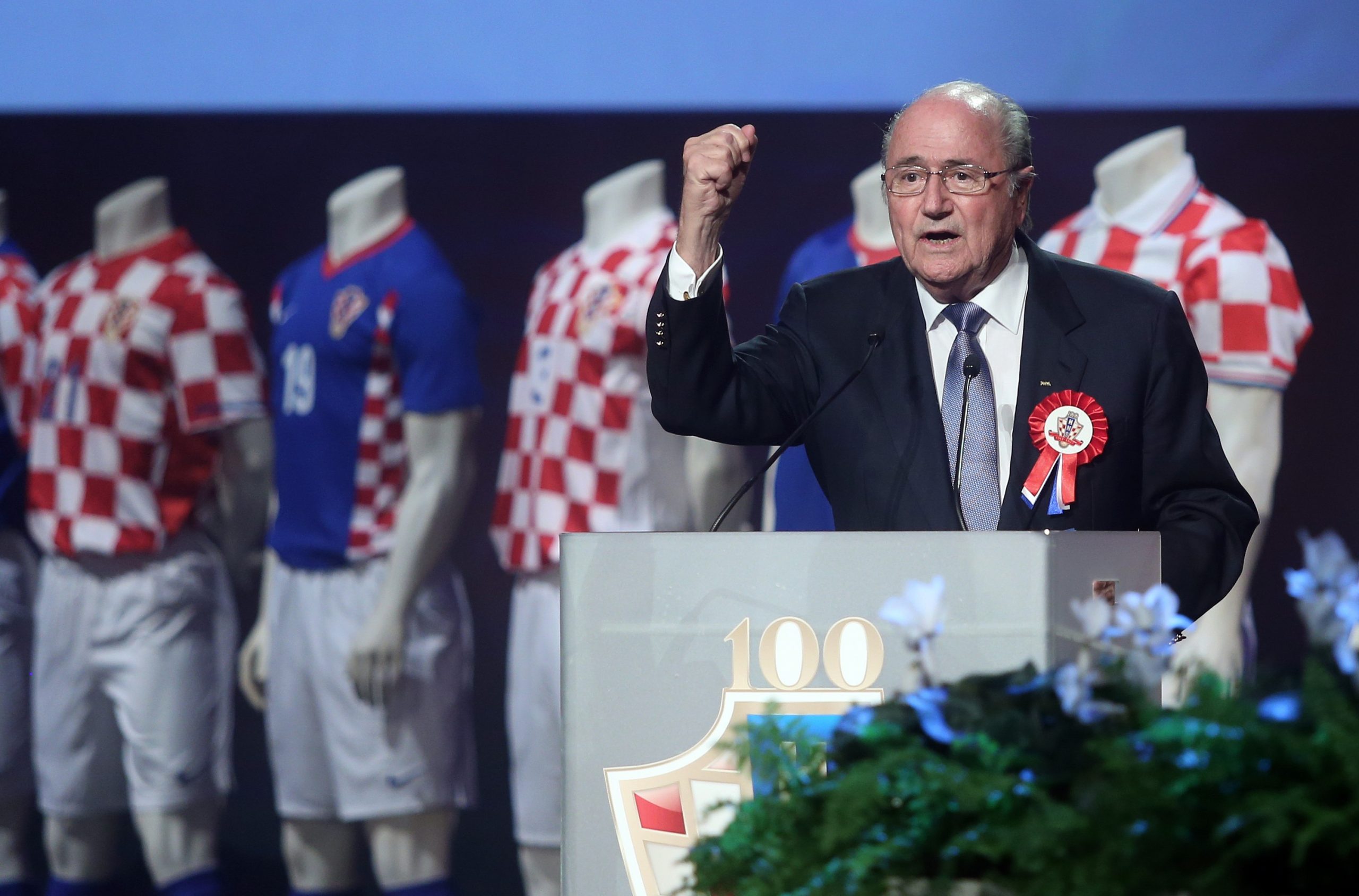 04.12.2012., Zagreb - Svecana akademija u Hrvatskom narodnom kazalistu povodom proslave 100. godisnjice Hrvatskog nogometnog saveza. Sepp Blatter.
Photo: Sanjin Strukic/PIXSELL