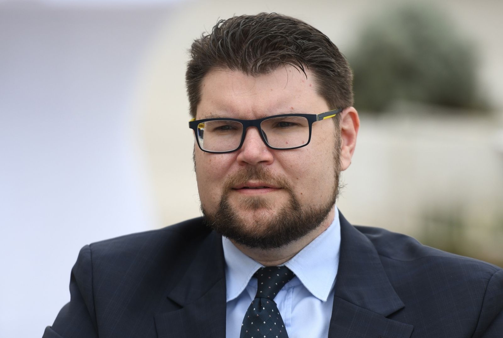 14.03.2021., Sibenik - Predstavljanje kandidata za zupana Sibensko - kninske zupanije iz redova SDP-a Joska Supe. Na tiskovnoj konferenciji prisustvovali su i prvi predsjenik SDP-a Pedja Grbin te europarlamentarac Nino Picula.
Photo: Hrvoje Jelavic/PIXSELL