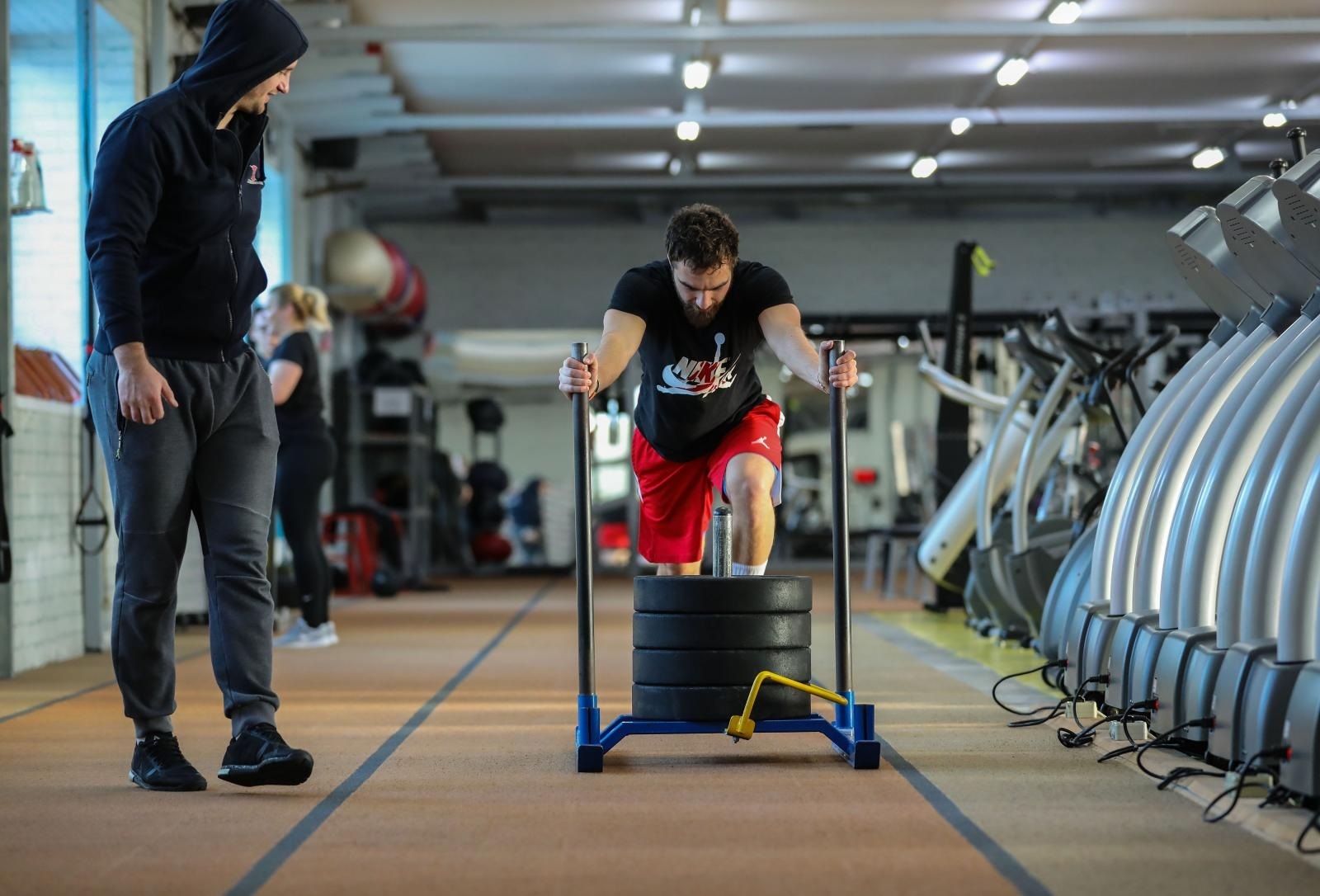 15.02.2021., Zagreb - Sparta Gym, jedna od vecih dvorana za vjezbanje, ponovo je otvorila svoja vrata za vjezbace koji se moraju pridrzavati epidemioloskih mjera. Photo: Jurica Galoic/PIXSELL