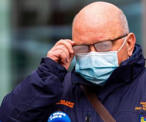 16.02.2021., Pula - 
Odrzana je 28. sjednica Stozera civilne zastite Istarske zupanije. Nakon sjednice Nacelnik Stozera civilne zastite Istarske zupanije Dino Kozlevac dao je izjavu za medije.
Photo: Srecko Niketic/PIXSELL