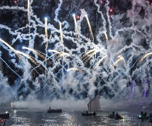 01.02.2020., Rijeka - Na velikoj pozornici, smjestenoj na De Francheskijevu gatu u rijeckoj luci, odrzan je svecani program otvorenja Rijeka 2020. - Europska prijestolnica kulture. Photo: Josip Regovic/PIXSELL