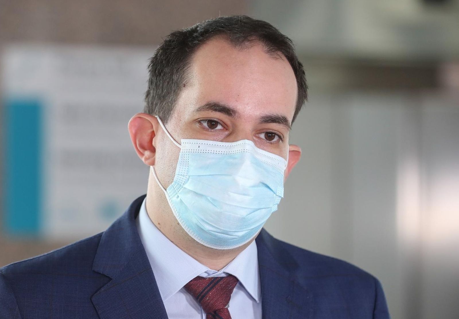 17.03.2021. Zagreb - Ministar Ivan Malenica prije satanka uzeg kabineta Vlade RH obrati ose medijima i dao izjavu o navodima Zdravka Mamica  o potkupljivanju sudaca. Photo:Zeljko Lukunic/PIXSELL