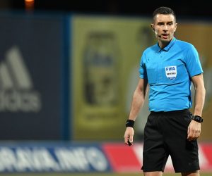 19.02.2021., Gradski stadion Ivan Kusek Apas, Koprivnica - Hrvatski Telekom Prva liga, 22. kolo, NK Slaven Belupo - HNK Sibenik. Sudac  Mario Zebec Photo: Vjeran Zganec Rogulja/PIXSELL
