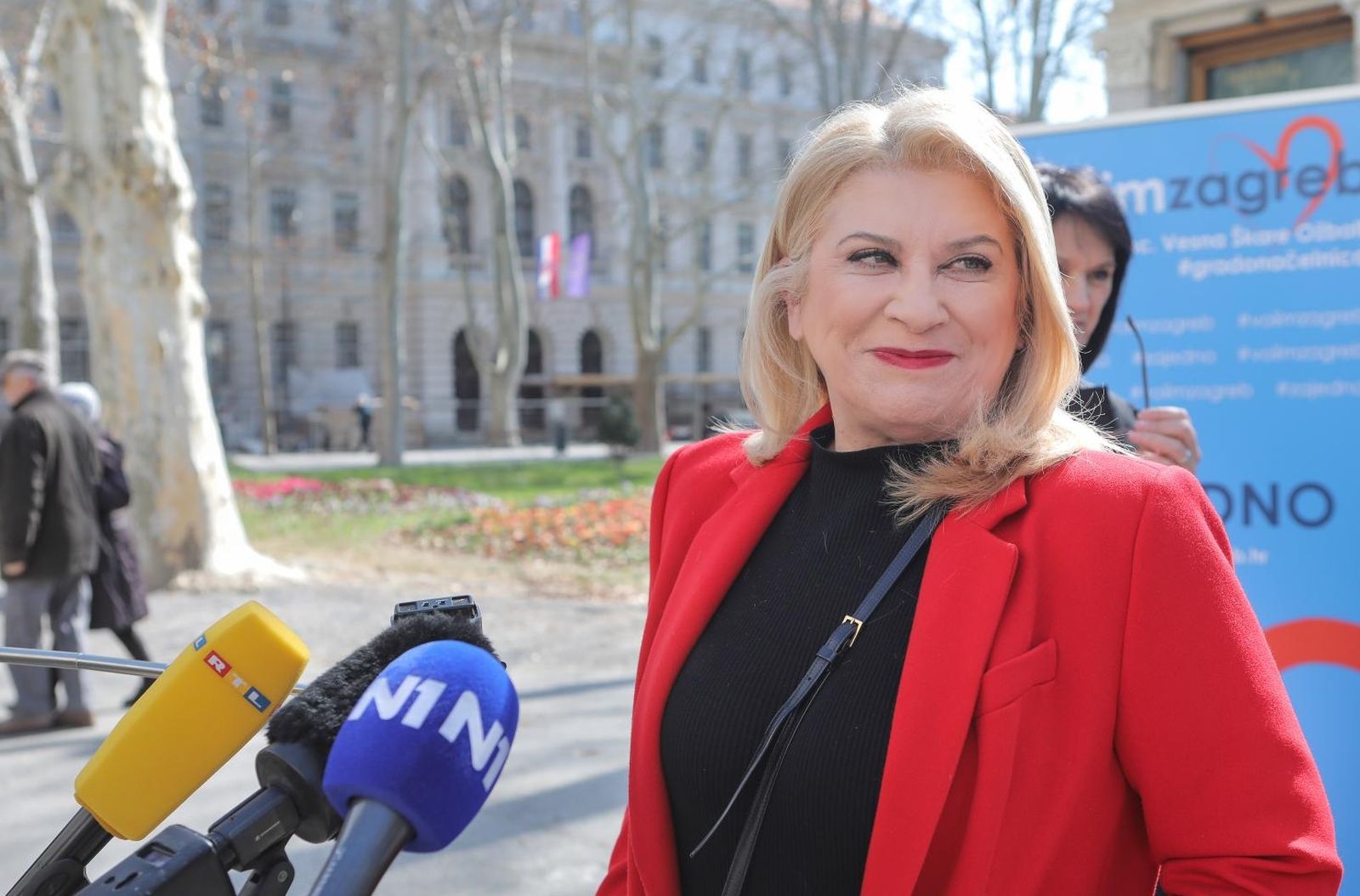 21.03.2021., Zagreb - Kandidatkinja za gradonacelnicu Zagreba Vesna Skare Ozbolt odrzala je konferenciju za medije u povodu godisnjice potresa u Zagrebu. Analizirala je postojece stanje te iznijela svoje prijedloge obnove koje će provesti kao gradonacelnica. 
Photo: Tomislav Miletic/PIXSEL