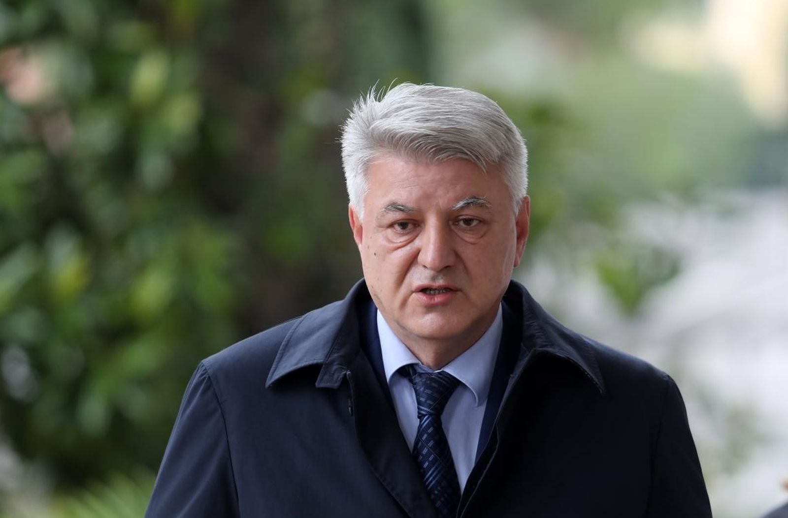 22.02.2021., Rijeka - Redovita tjedna konferencija za medije zupana Primorsko-goranske zupanije ispred Pomorskog i povijesnog muzeja Hrvatskog primorja. Zupan Zlatko Komadina Photo: Goran Kovacic/PIXSELL