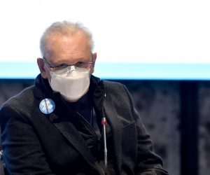 22.03.2021., Zagreb - Nacionalni stozer civilne zastite odrzao je konferenciju za medije u Nacionalnoj i sveucilisnoj knjiznici. Ministar unutarnjih poslova Davor Bozinovic. Photo: Davorin Visnjic/PIXSELL