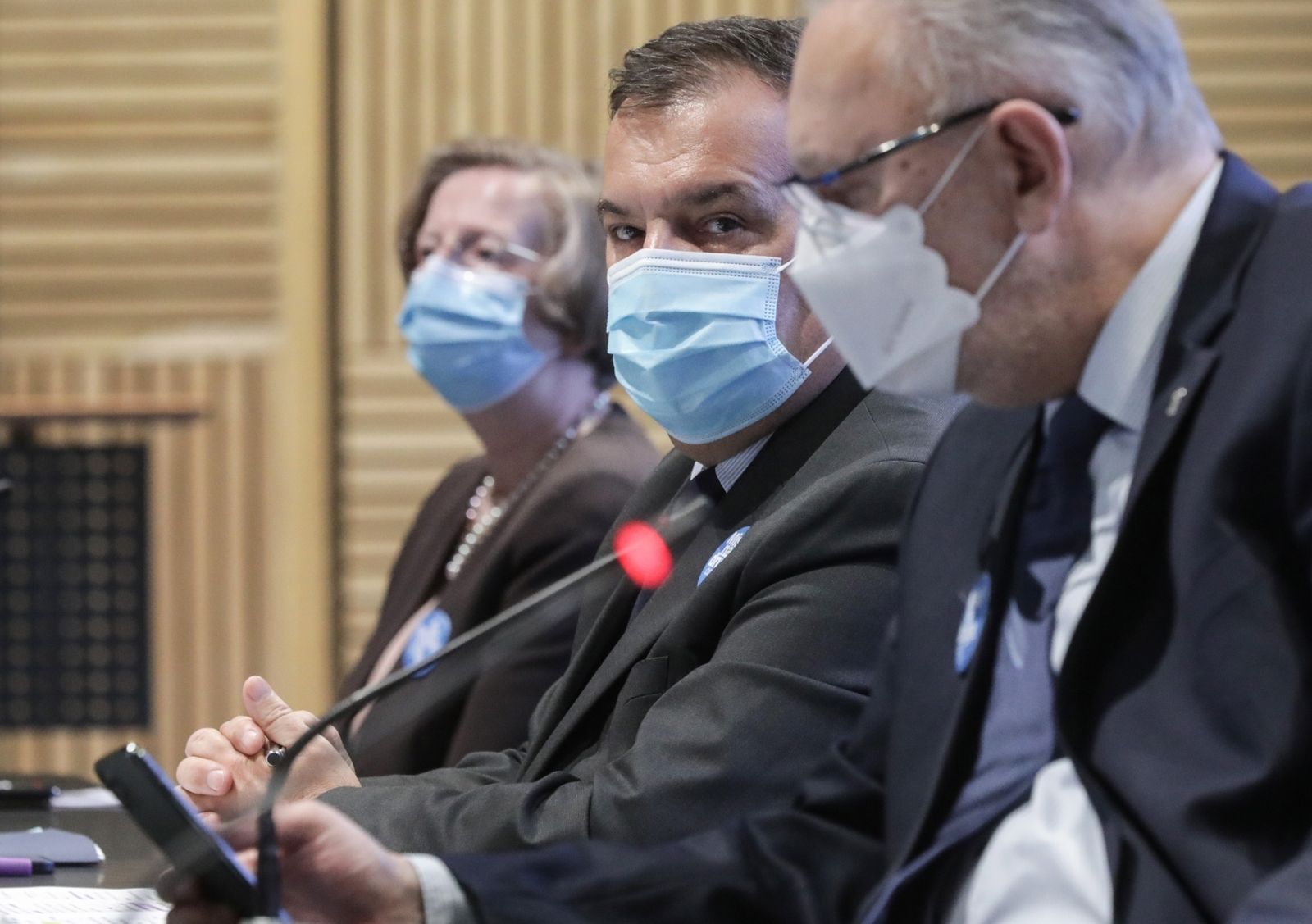 24.02.2021., Zagreb - Nacionalni stozer civilne zastite odrzao je konferenciju za medije u Nacionalnoj i sveucilisnoj knjiznici. Ministar zdravstva Vili Beros. Photo: Robert Anic/PIXSELL