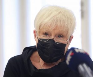 24.03.2021., Zagreb - Na konferenciji za novinare u Ministarstvu kulture i medija objavljena su imena dobitnika nagrade Iso Velikanovic za najbolja ostvarenja u podrucju knjizevnog prevodjenja i nagrade za dramsko djelo Marin Drzic za 2020. godinu. Branka Cvitkovic. 
Photo: Luka Stanzl/PIXSELL