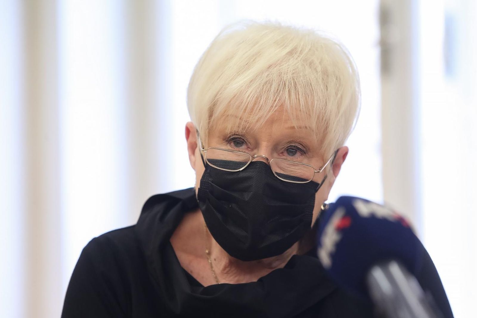 24.03.2021., Zagreb - Na konferenciji za novinare u Ministarstvu kulture i medija objavljena su imena dobitnika nagrade Iso Velikanovic za najbolja ostvarenja u podrucju knjizevnog prevodjenja i nagrade za dramsko djelo Marin Drzic za 2020. godinu. Branka Cvitkovic. 
Photo: Luka Stanzl/PIXSELL