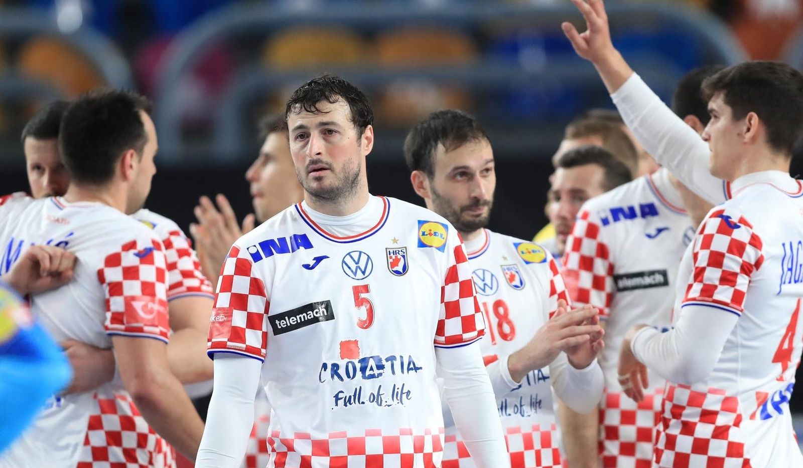 25.01.2021., sportska dvorana stadiona Kairo, Kairo, Egipat - Svjetsko rukometno prvenstvo, skupina 2, Danska - Hrvatska. Domagoj Duvnjak Photo: Slavko Midzor/PIXSELL