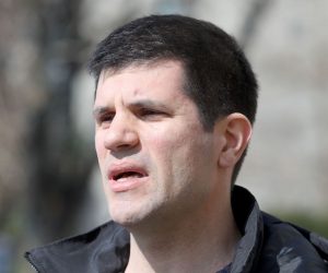25.03.2021., Zagreb -  Ispod kule Lotrscak odrzana je konferencija za medije Radnicke fronte na kojoj je predstavljen program i pocetak kampanje za Zagreb. Mate Kapovic Photo: Patrik Macek/PIXSELL
