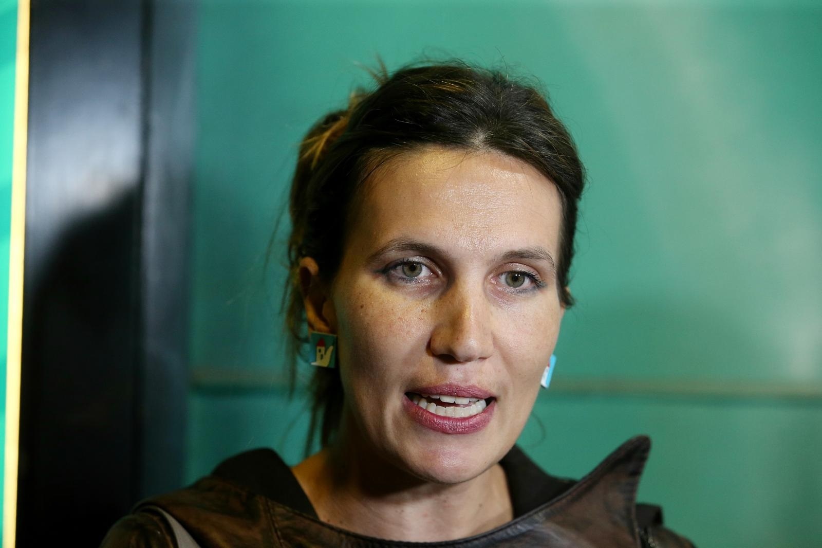 25.10.2019., Zagreb - ispred muzeja Iluzija odrzana  konferencija za medije o strajku u srednjim i osnivnim skolama na kojoj je govorila Ana Tuskan. 
Photo: Dalibor Urukalovic/PIXSELL