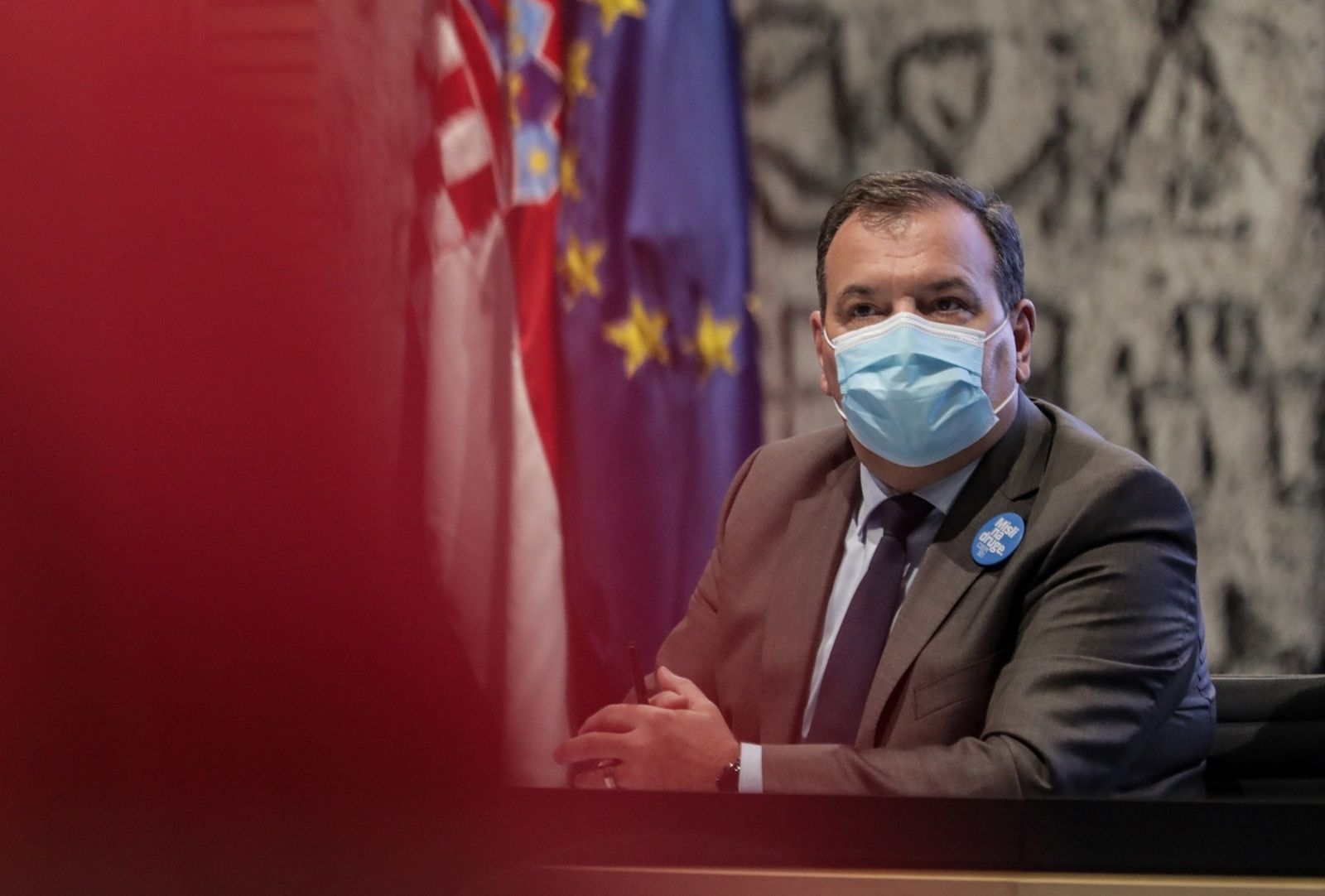 26.02.2021., Zagreb, konferencija za medije Stozera civilne zastite RH
Konferenciji su nazocili, ministar Vili Beros, ministar Davor Bozinovic, dr Krunoslav Capak, prof.dr Alrmka Markotic i prim Vera Katalinic Jankovic
Photo: Robert Anic/PIXSELL