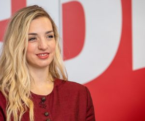 28.12.2020., Pula - U prostorijama SDP-a Pula odrzana je konferencija za medije. Sanja Radolovic (predsjednica SDP Pule i saborska zastupnica SDP-a). 
Photo: Srecko Niketic/PIXSELL