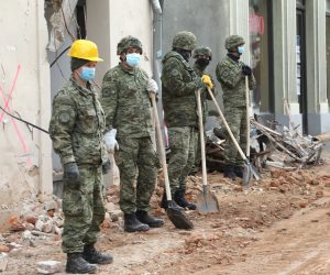 30.01.2021. Petrinja - U Petrinji su danas poceli radovi na uklanjanju ostecenih objekata, 
Photo: Edina Zuko/PIXSELL