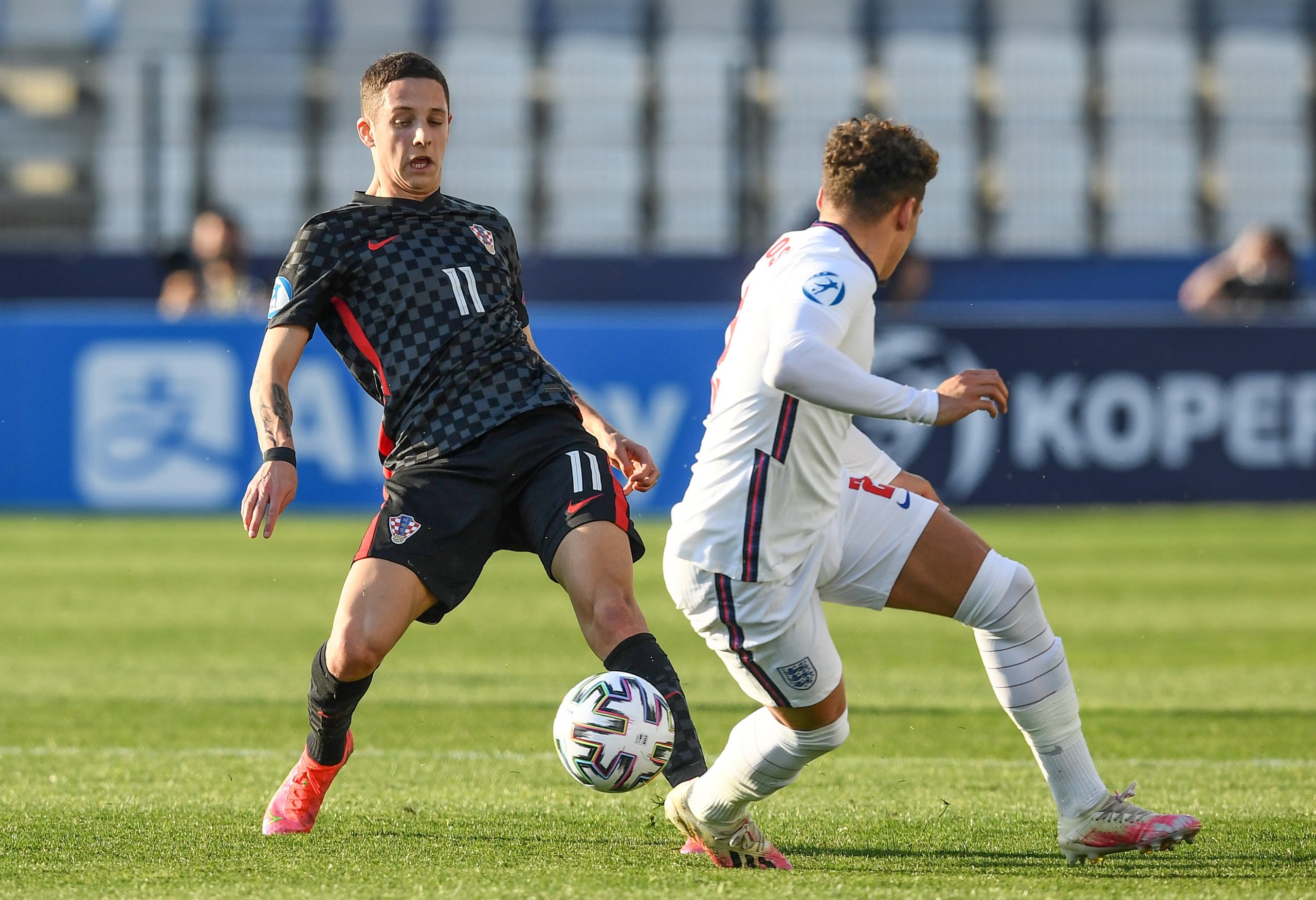 31.03.2021., stadion Bonifika, Koper, Slovenija - UEFA Europsko U21 prvenstvo, skupina D, Hrvatska - Engleska. Domagoj Bradaric Photo: Marko Lukunic/PIXSELL