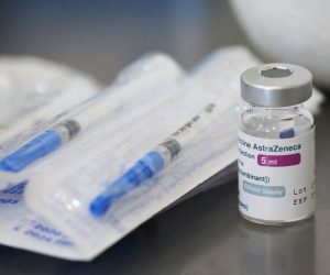 FILE PHOTO: Coronavirus disease (COVID-19) vaccination in Tbilisi FILE PHOTO: A vial with the AstraZeneca coronavirus disease (COVID-19) vaccine is pictured at a hospital in Tbilisi, Georgia March 15, 2021. REUTERS/Irakli Gedenidze/File Photo IRAKLI GEDENIDZE