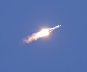 epa09124364 A handout photo made available by the official website of the Russian State Space Corporation ROSCOSMOS shows the Soyuz-2.1a carrier rocket with Soyuz MS-18 spacecraft carrying aboard the International Space Station (ISS) expedition 65 crew members astronaut Mark Vande Hei of NASA and cosmonauts Pyotr Dubrov and Oleg Novitskiy of Roscosmos, blasts off from the launchpad at the Baikonur cosmodrome in Kazakhstan, 09 April 2021.  EPA/SPEKTOR IRINA/GCTC/ROSCOSMOS HANDOUT HANDOUT  MANDATORY CREDIT /BEST QUALITY  AVAILABLE HANDOUT EDITORIAL USE ONLY/NO SALES