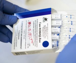 epa09132756 Vials of the Russian vaccine Sputnik V are prepared to be inoculated to patients in Josa Andras Training Hospital in Nyiregyhaza, Hungary, 13 April 2021, as the vaccination with Sputnik V (Russian name: Gam-KOVID-Vak) against the new coronavirus continues in the country.  EPA/Attila Balazs HUNGARY OUT