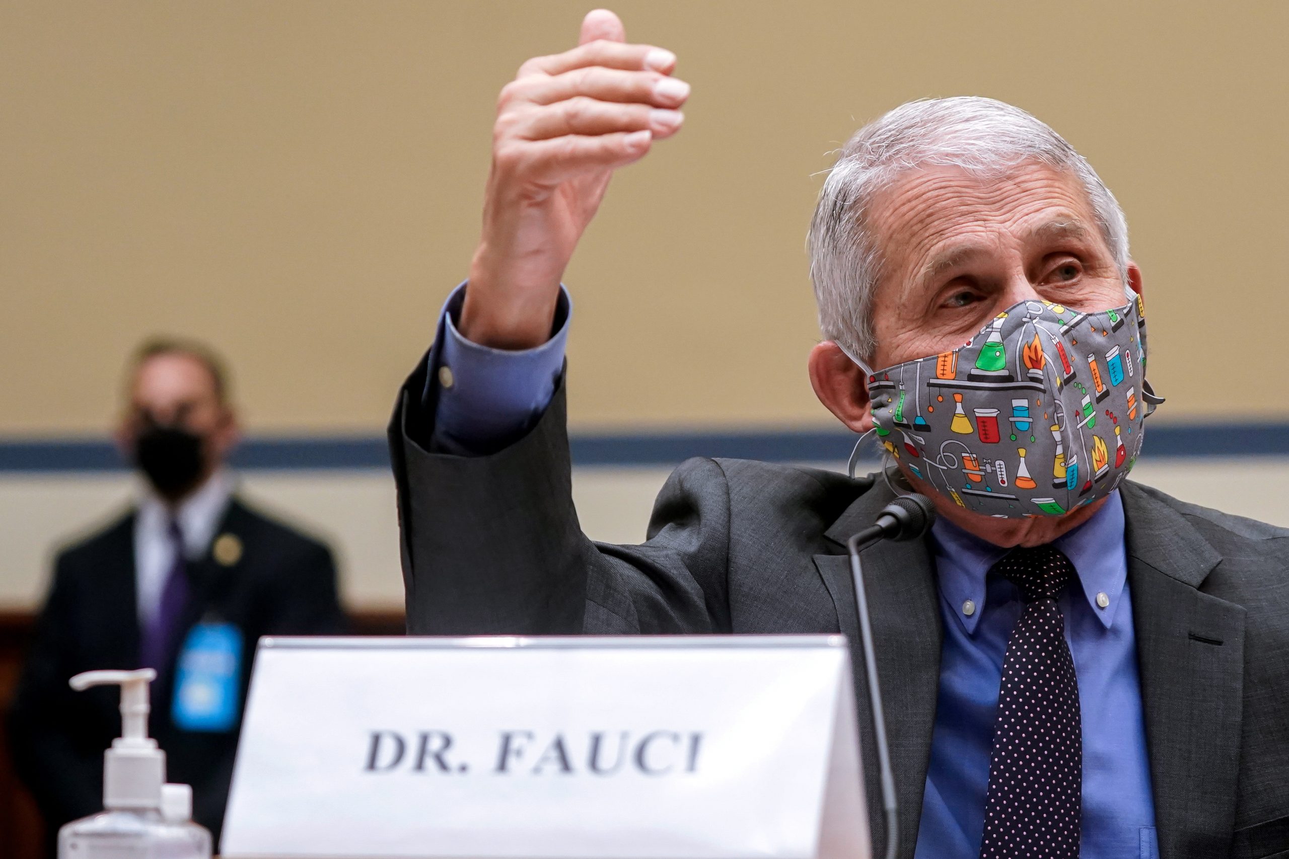 epa09137639 Director of the U.S. National Institute of Allergy and Infectious Diseases (NIAID) Anthony Fauci attends a hearing of the House Select Subcommittee on the Coronavirus Crisis on the Capitol Hill in Washington, DC, USA, 15 April 2021.  EPA/AMR ALFIKY / POOL