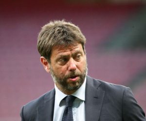 epa09144566 (FILE) - Juventus' Chairman Andrea Agnelli prior the Italian Serie A soccer match between AC Milan and Juventus Turin at the Giuseppe Meazza Stadium in Milan, Italy, 07 July 2020 (reissued 19 April 2021). In the early hours of 19 April 2021 twelve European soccer clubs, AC Milan, Arsenal FC, Atletico de Madrid, Chelsea FC, FC Barcelona, FC Internazionale Milano, Juventus FC, Liverpool FC, Manchester City, Manchester United, Real Madrid CF and Tottenham Hotspur have announced the creation of a Super League. Andrea Agnelli will be a vice-chairman of the league.  EPA/ROBERTO BREGANI *** Local Caption *** 56201764