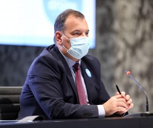 2.4.2021., Zagreb - Konferencija Nacionalnog stozera civilne zastite odrzana u Nacionalnoj i sveucilisnoj knjiznici.
Photo: Marin Tironi/PIXSELL
