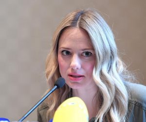 02.06.2019., Zagreb - Konferencija za medije  inicijative Spasi me, organizatorice Jelene Veljace, te predstavljanje fonda za pomoc zlostavljanim zenama. Jelena Veljaca
Photo: Marko Lukunic/PIXSELL