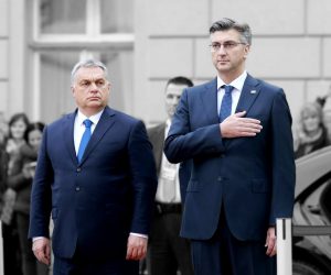 03.12.2018., Zagreb - U povodu sastanka na vrhu Srednjoeuropske inicijative predsjednik Vlade Andrej Plenkovic primio je u Banskim dvorima predsjednika vlade Madjarske Viktora Orbana. Photo: Patrik Macek/PIXSELL