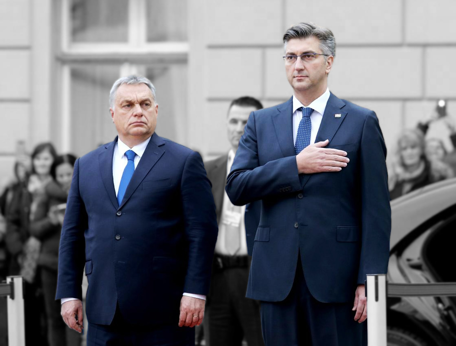 03.12.2018., Zagreb - U povodu sastanka na vrhu Srednjoeuropske inicijative predsjednik Vlade Andrej Plenkovic primio je u Banskim dvorima predsjednika vlade Madjarske Viktora Orbana. Photo: Patrik Macek/PIXSELL