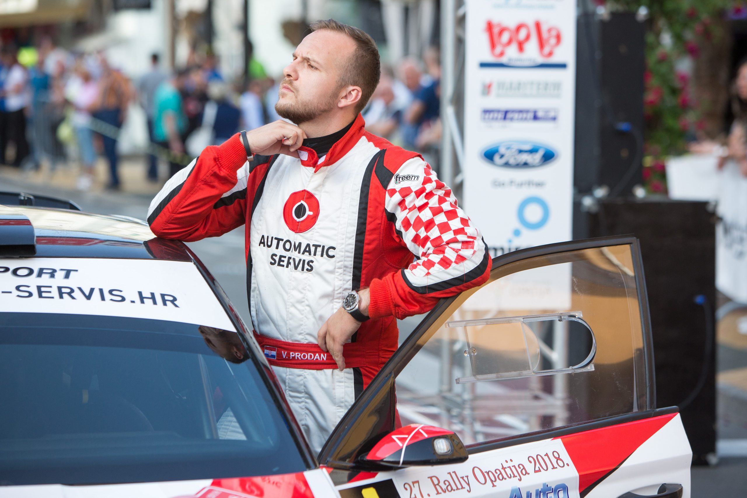 04.05.2018. Opatija - Start 27. Opatija Rally-a koji se odrzava na podruciju Opatije i Istre. Proslogodisnji pobjednici Viliam Prodan i Zoran Rasegorac.
Photo: Nel Pavletic/PIXSELL