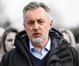 08.04.2021., Zagreb - Kandidat za gradonacelnika Zagreba i predsjednik Domovinskog pokreta Miroslav Skoro odrzao konferenciju za medije na kojoj je predstavio plan za sanaciju Jakusevca i uredjenje naselja Kamenarka. Photo: Marin Tironi/PIXSELL