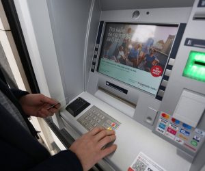 09.02.2018., Karlovac - Bankomat Zagrebacke banke. 
Photo: Kristina Stedul Fabac/PIXSELL