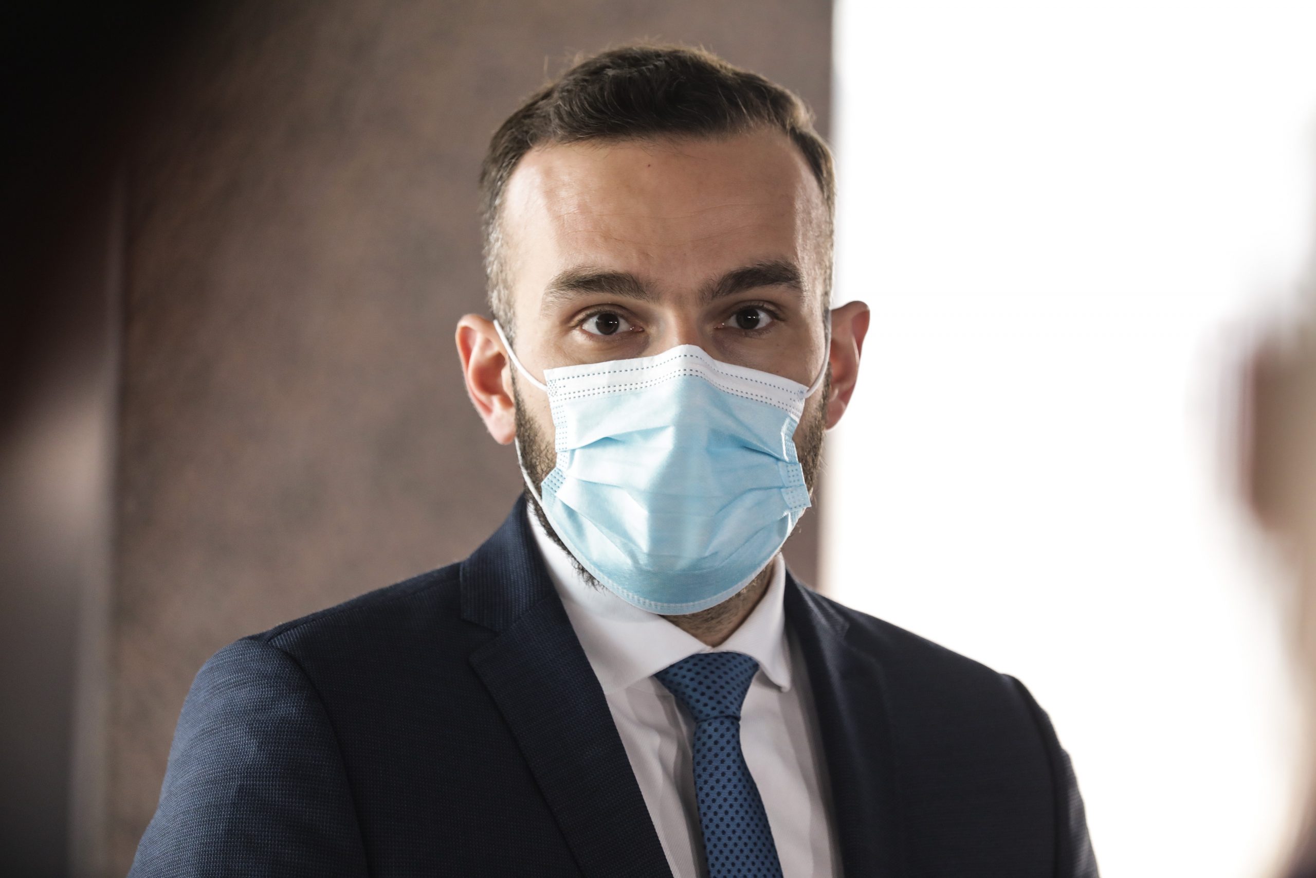 10.03.2021., Zagreb - U NSK odrzan sastanak uzeg kabineta Vlade. Prije sjednice okupljenim novinarima izjave su dali ministri Ivan Malenica i Josip Aladrovic.
Photo: Robert Anic/PIXSELL