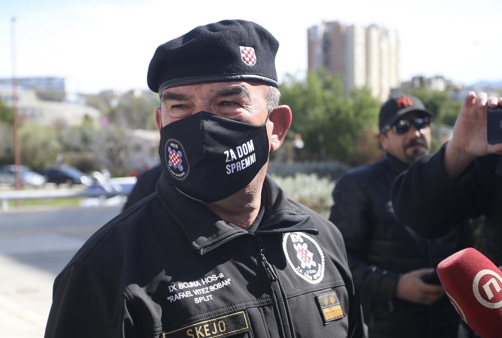 10.04.2021., Split- Obiljezena 30. obljetnica 9. bojne HOS-a Vitez Rafael Boban. Nakon svecanosti medijima se obratio bivsi zapovjednik Marko Skejo.
Photo: Ivo Cagalj/PIXSELL