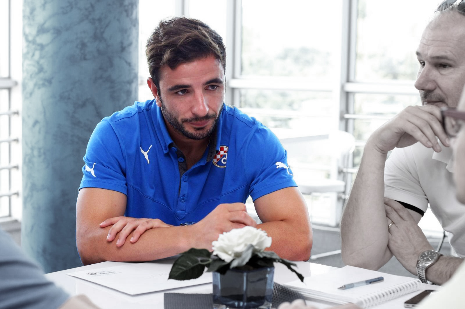 13.07.2014., Zagreb - U Vip prostorijama GNK Dinamo uz druzenje s novinarima predstavljeno osam ovosezonskih pojacanja Dinama. Goncalo Santos.
Photo: Luka Stanzl/PIXSELL