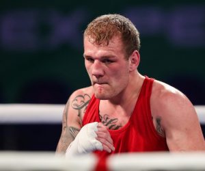 14.03.2021., Boksacki centar, velesajam Zagreb - 31. prvenstvo Hrvatske u boksu za seniore i senirke. Finalna borba, muskarci do 81 kg, Luka Plantic i Matej Uremovic.
Photo: Luka Stanzl/PIXSELL