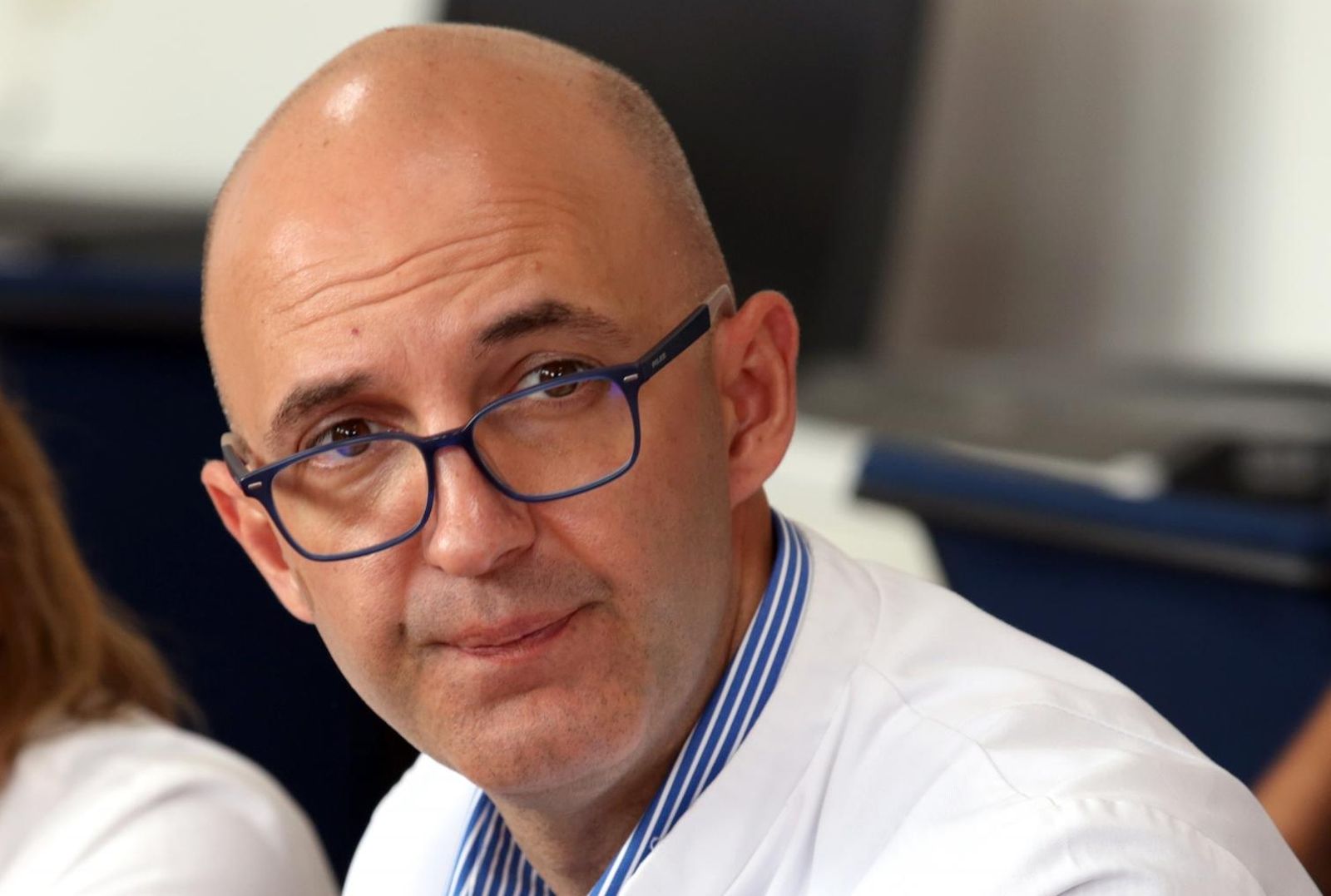 14.08.2019., Split - Lijecnici KBC-a Split izvijestili su na konferenciji za medije o zdravstvenom stanju stradalih Talijana koji su u utorak helikopterom s Hvara prebaceni u splitsku bolnicu. Dr. Kresimir Dolic, zamjenik ravnatelja bolnice. 
Photo: Miranda Cikotic/PIXSELL