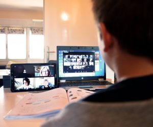 15.04.2021., Pula - "Novo normalno" - anti covid mjere i online nastava i za ucenike nizih razreda Osnovne skole.
Photo: Sasa Miljevic/PIXSELL