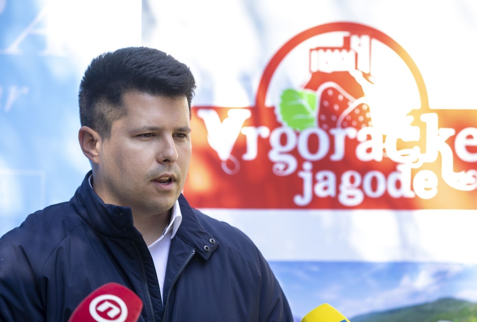 15.04.2021., Vrgorac - Zapocela sezona berbe jagoda na vrgorackom podrucju.
gradonacelnik Vrgorca Ante Pranic
Photo: Miroslav Lelas/PIXSELL