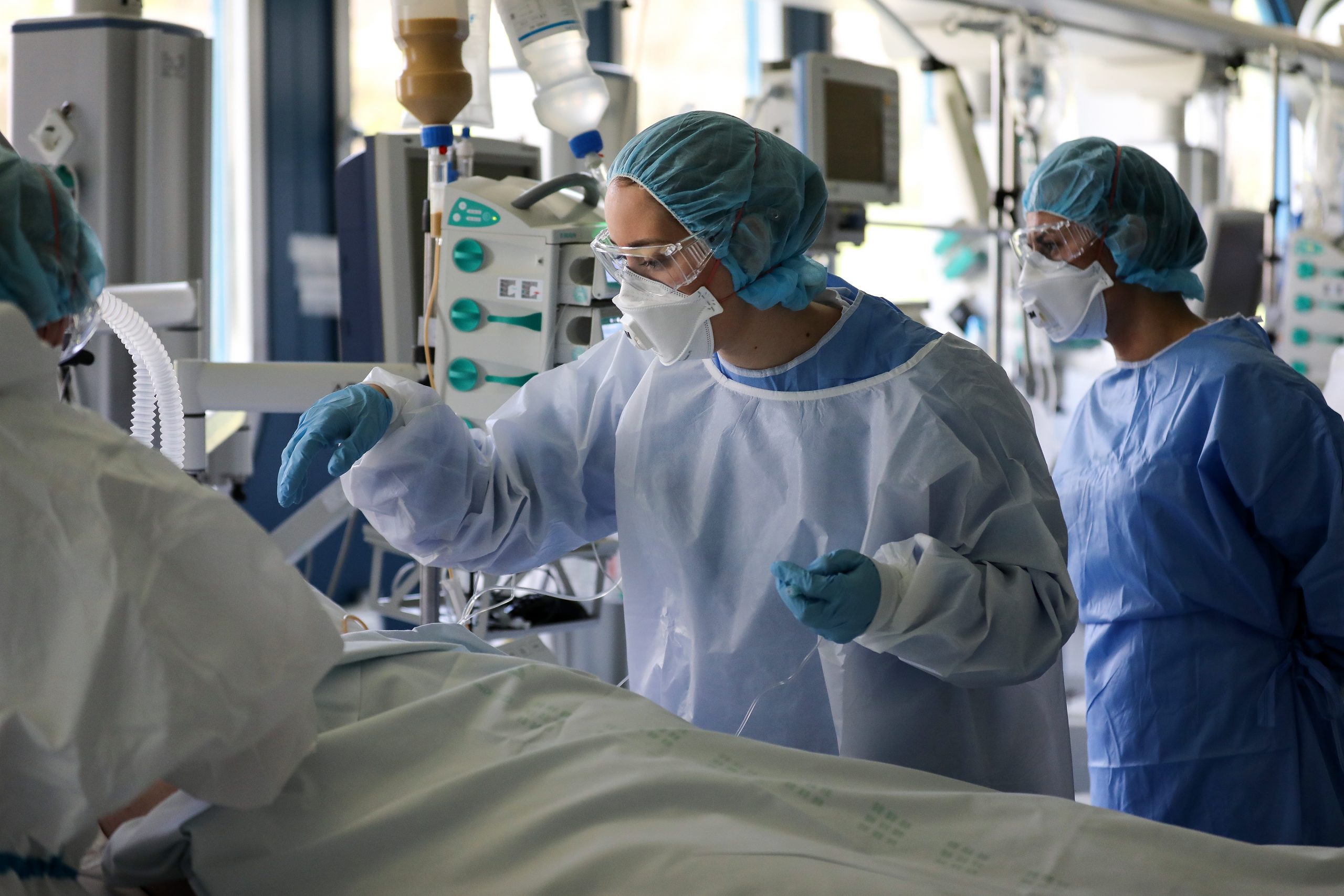 16.04.2021., Zagreb - Reportaza iz KB Dubrava sa odjela intezivnog lijecenja Covid pozitivnih pacijenata koji su na respiratoru.
Photo: Emica Elvedji/PIXSELL