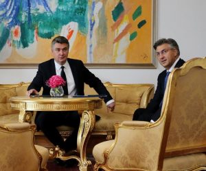 16.07.2020.,Zagreb - Predsjednik Republike Zoran Milanovic primio  je predsjednika Vlade Republike Hrvatske i predsjednika HDZ-a Andreja Plenkovica u okviru Ustavom predvidjenog postupka za davanje mandata za sastavljanje Vlade Republike Hrvatske
Photo: Dalibor Urukalovic/PIXSELL
