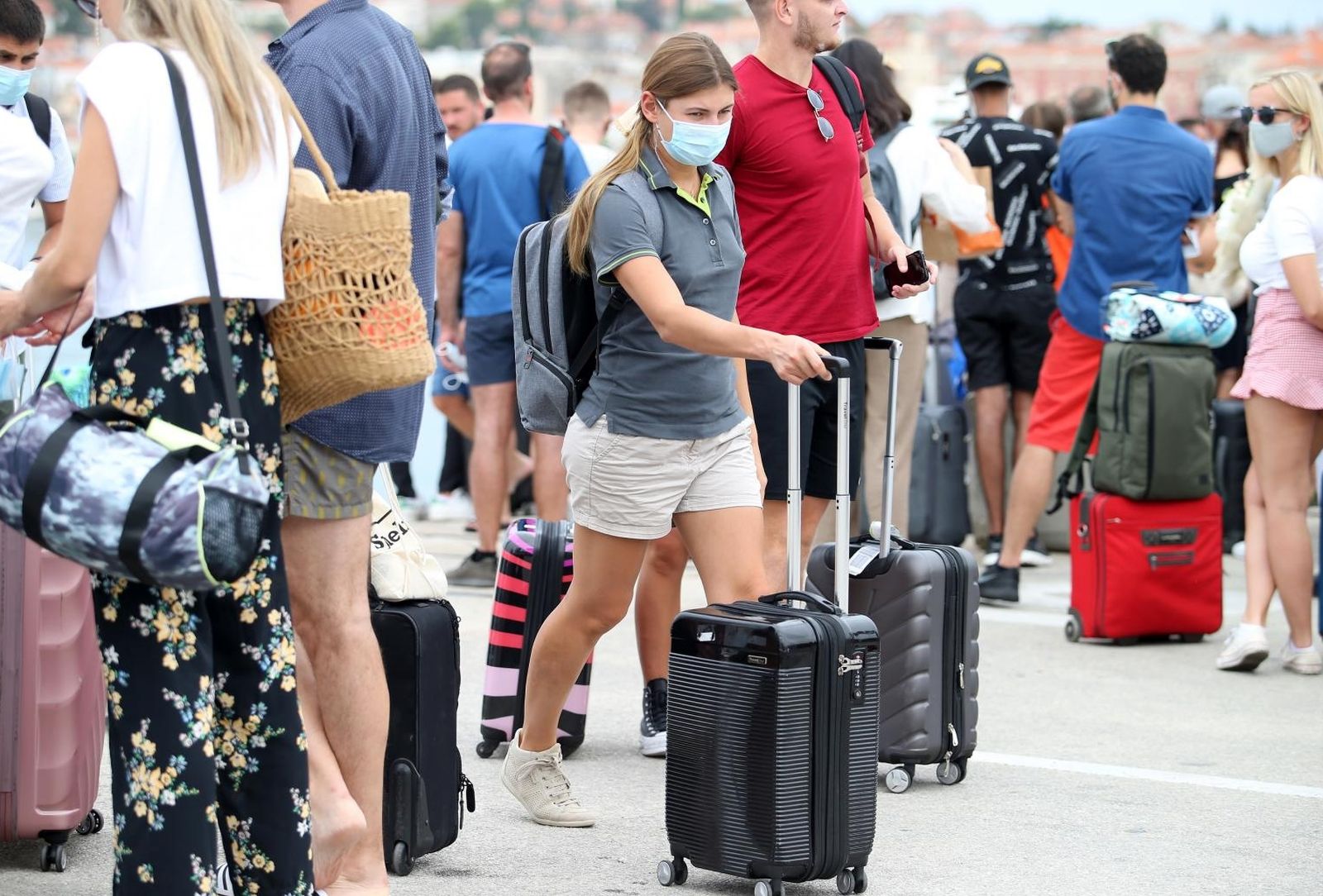 18.08.2020., Split - Promet u splitskoj trajektnoj luci nakon nedavnog povecanja broja zarazenih koronavirusom.
Photo: Ivo Cagalj/PIXSELL