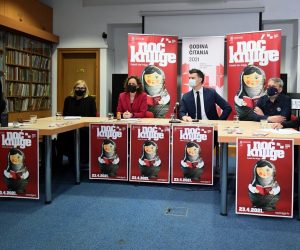 19.04.2021., Zagreb - Predstavljanje novog izdanja Noci knjige, na konferenciji sudjelovala je i ministrica kulture Nina Obuljen Korzinek i koordinatorica Nacionalne strategije poticanja citanja Maja Zrncic. 
Photo: Marko Lukunic/PIXSELL
