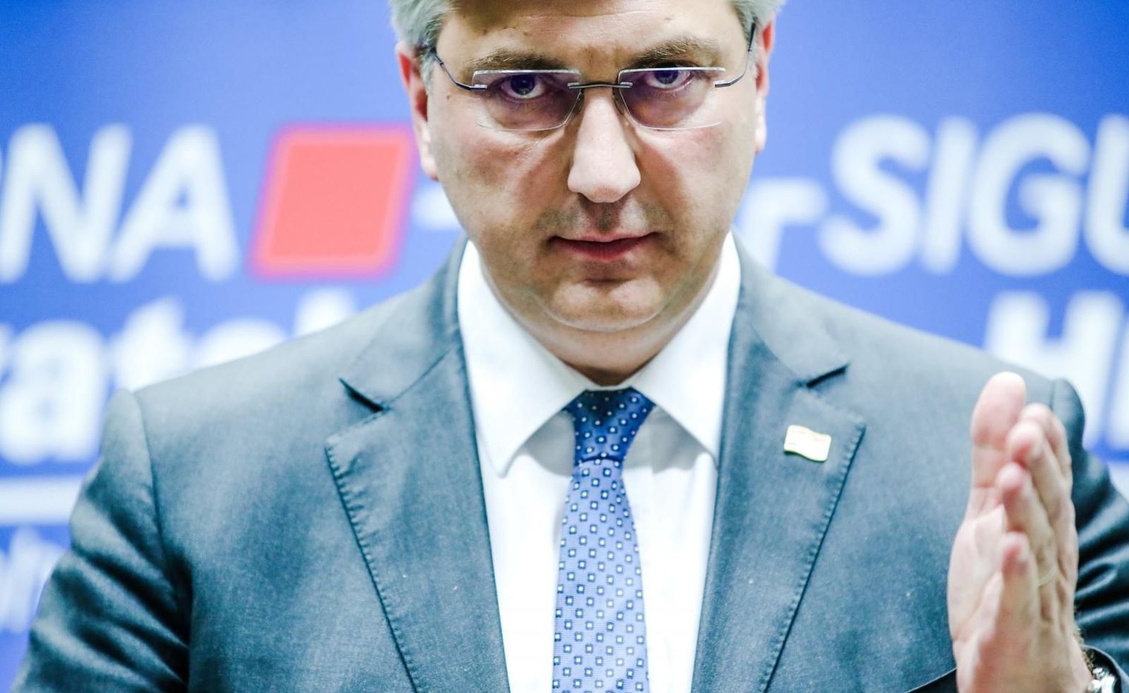 19.04.2021., Zagreb - Sjednica Predsjednistva HDZ-a te sjednica Sredisnjeg odbora odrzala se u sredisnjici HDZ-a na Trgu zrtava fasizma 4. Andrej Plenkovic obratio se medijima nakon zavrsetka sjednice. Photo: Sanjin Strukic/PIXSELL