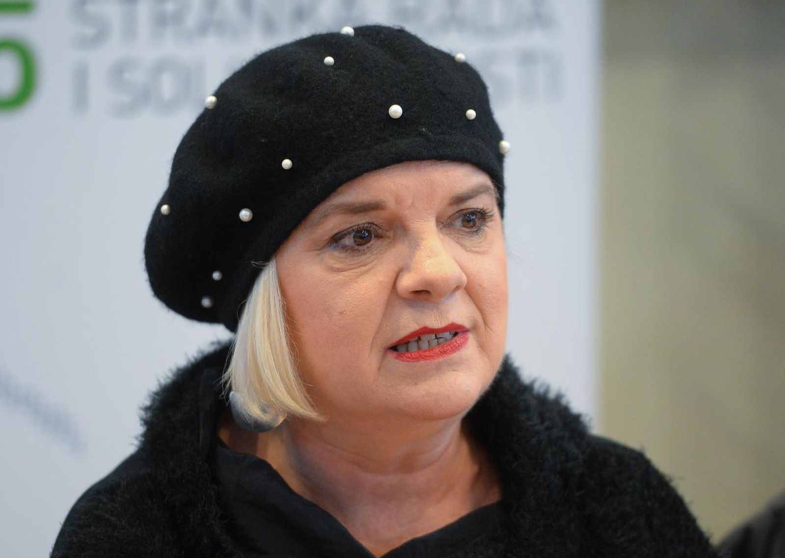 20.01.2020., Klub Stranke rada i solidarnosti, Zagreb - Okrugli stol "Stanje u privatnim domovima - Prijedlog uvodjenja strucnog nadzora nad radom domova za starije i nemocne te obiteljskih domova u privatnom vlasnisvu". Zvjezdana Bogdanovic. Photo: Marko Prpic/PIXSELL