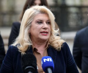 20.4.2021., Zagreb, Zrinjevac, Vesna Skare Ozbolt, kandidatkinja za gradonacelnicu Zagreba, odrzala konferenciju za medije.
Photo: Marin Tironi/PIXSELL